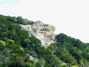 Indian head rock view from river