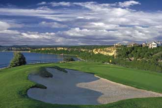 One of the holes at the Cliffs Golf Course