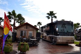 RV site at Llano Grande Lake Park Resort