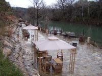 Hideout patio on the Guadalupe