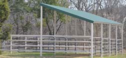 Horse corrals at Hamm Creek Campground