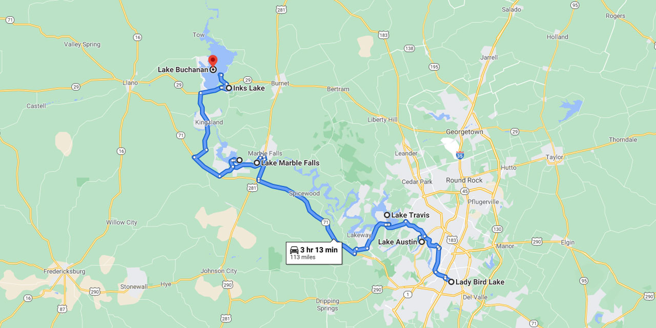 Scenic Drive Of The Highland Lakes