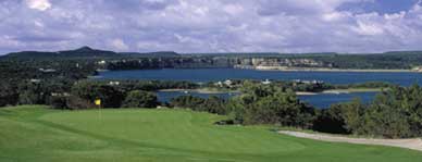 One of the holes overlooking Possum Kingdom Lake at the Cliffs Golf Course