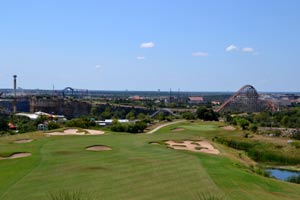 Resort Course with Fiesta Texas in the background