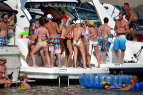 Party cove at Lake Lewisville
