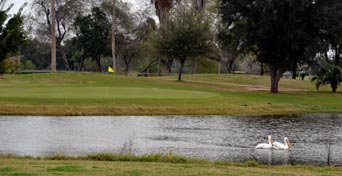 One of the golf holes at Shary Municipal Golf Course
