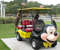 Mickey Mouse Golf Cart At Ospry Golf Course