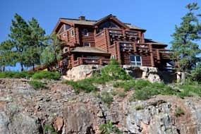 Home on a cliff at the Glacier Club
