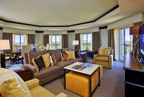 Living room in the suite at La Cantera