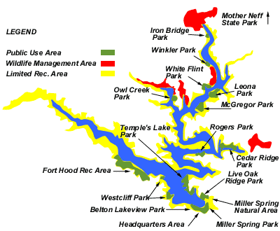 Lake Belton Map