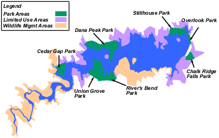 Stillhouse Hollow Lake Map