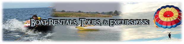 boat rentals, tours, excursions, charters