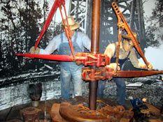 Roughnecks drilling at the East Texas Oil Museum