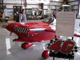 A racing airplance at the Orlando air museum