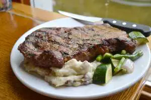 Steak at Hilltop Restaurant