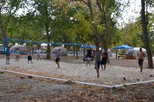 Volleyball at Son's Blue River Camp