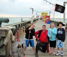 Our pirate on Pier 19 shortly after he surrendered!