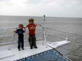 Grandsons enjoying the boat