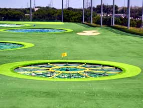 Go for the center target at TopGolf