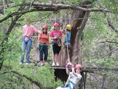 Zip line thru the trees at Cypress Valley Canopy Tours