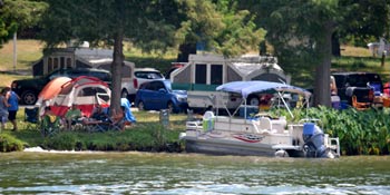 Camping on Lake Austin