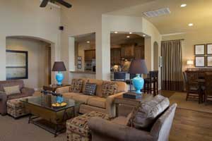 Condo living room at Lakeway Resort