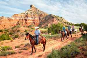 Riding Horses in Palo Duro Canyon