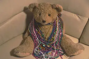 Teddy bear with beads
