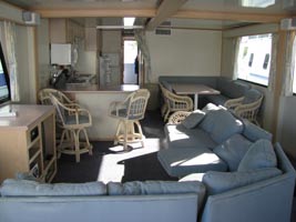Our houseboat living room
