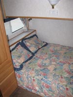One of the houseboat bedrooms