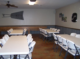 One of the available meeting rooms at Lazy L & L Campground