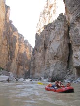 Rafting through Santa Elena Canyon