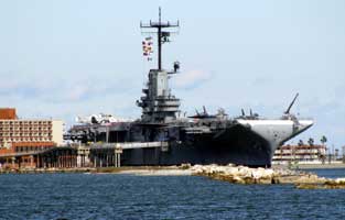The USS Lexington from 5 miles away