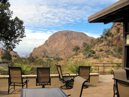 View from the deck at Chisos Mountain Lodge