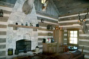 Inside our cabin at Ox Ranch