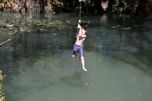 One of the rope swings at Son's Island