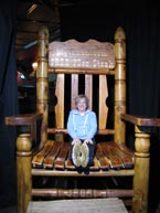 the huge chair at The Big Texas steakhouse
