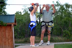 star of the zip line lesson