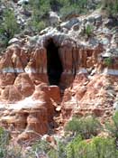Unusual rock formations in Palo Duro Canyon