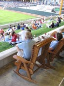 Try the comfortable reservable rocking chair at Dell Diamond