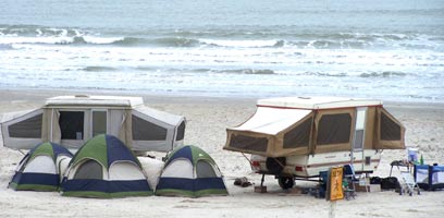 Camping on Port Aransas Beach