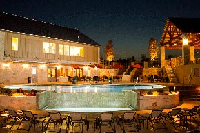 Pool area at Alsatian RV Resort