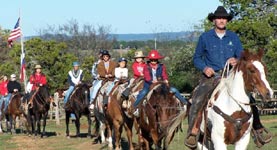 A trail ride at Twin Elm Dude Ranch