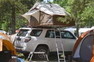 camping at Old Settler's Music Festival