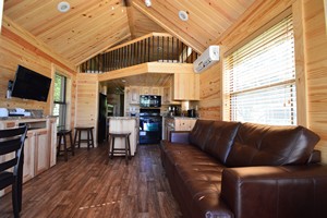 Interior of a Hill country cabin