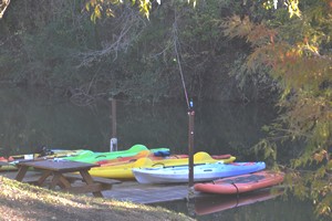 Kayaks at Geronimo Creek