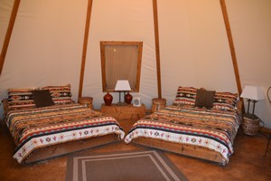 tipi at Geronimo Creek Retreat