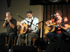 Three of the singer songwriters at Jimmy LaFaves music festival