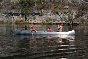 Canoeing at Mo Ranch