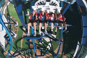 One of the rides at Six Flags Fiesta Texas
